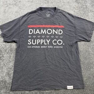 Diamond Supply Co. Spell Out Vintage T-Shirt Classic Logo Made USA Men's Size XL
